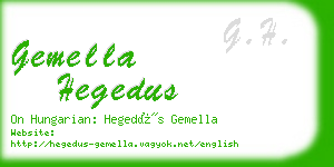 gemella hegedus business card